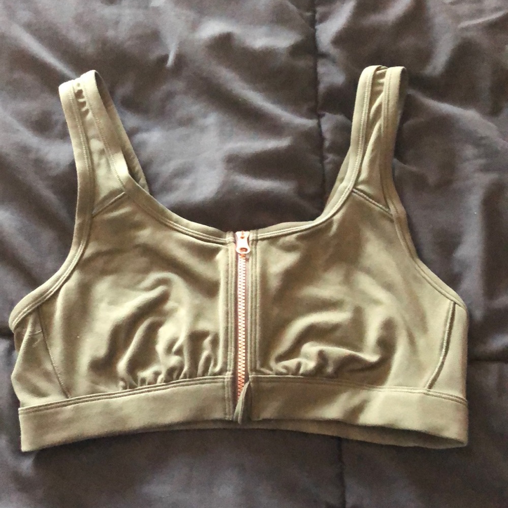 re-posh aerie zip up sports bra